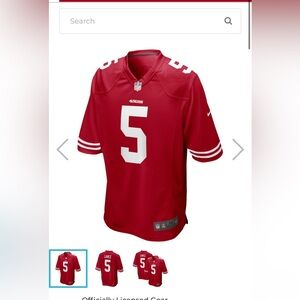 Men's Red Nike Sports Jersey Trey Lance, 49ers Jersey